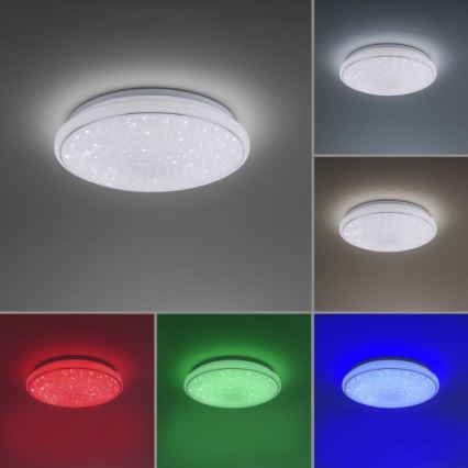 Leuchten Direkt 14743-16 - LED RGB Reguliuojamas lubinis šviestuvas JUPI LED/28W/230V Tuya 2700-5000K + valdymo pultas