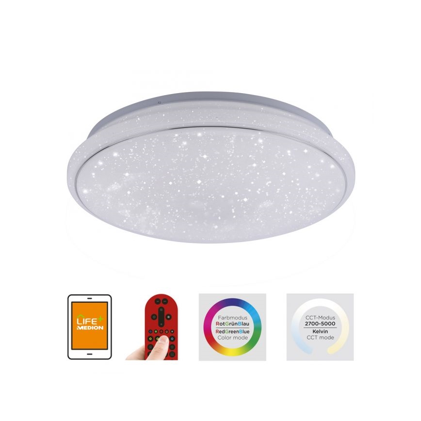Leuchten Direkt 14743-16 - LED RGB Reguliuojamas lubinis šviestuvas JUPI LED/28W/230V Tuya 2700-5000K + valdymo pultas