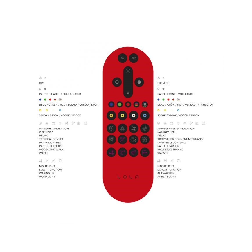 Leuchten Direkt 14743-16 - LED RGB Reguliuojamas lubinis šviestuvas JUPI LED/28W/230V Tuya 2700-5000K + valdymo pultas