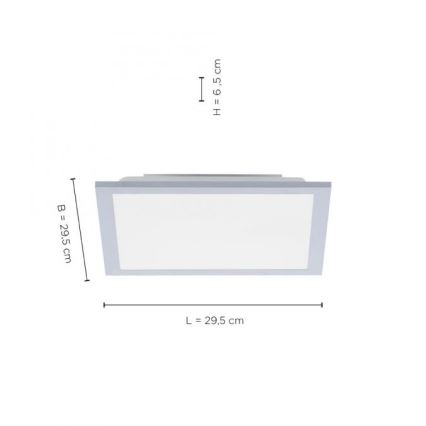 Leuchten Direkt 14750-21 - LED Lubinis šviestuvas FLAT LED/12W/230V