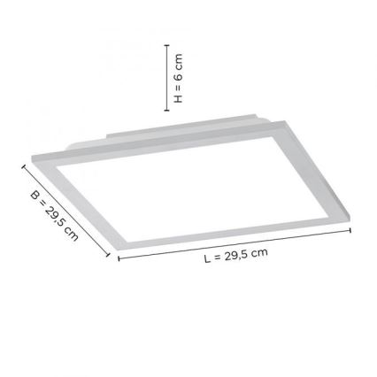 Leuchten Direkt 14754-21- LED Reguliuojamas lubinis šviestuvas FLAT LED/20W/230V 2700K-5000K + valdymo pultas