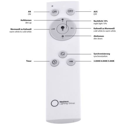 Leuchten Direkt 14755-21- LED Reguliuojamas lubinis šviestuvas FLAT LED/28W/230V 2700-5000K + valdymo pultas