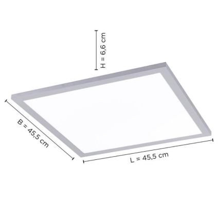 Leuchten Direkt 14755-21- LED Reguliuojamas lubinis šviestuvas FLAT LED/28W/230V 2700-5000K + valdymo pultas