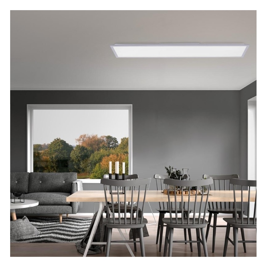Leuchten Direkt 14757-21- LED Reguliuojamas ant pagrindo montuojamas skydelis FLAT LED/36W/230V 2700-5000K sidabras + valdymo pultas