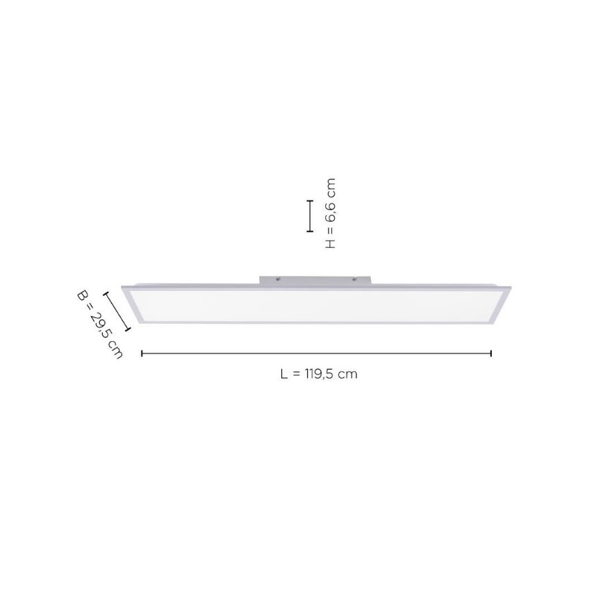 Leuchten Direkt 14757-21- LED Reguliuojamas ant pagrindo montuojamas skydelis FLAT LED/36W/230V 2700-5000K sidabras + valdymo pultas