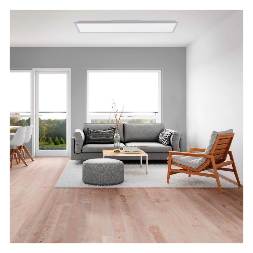 Leuchten Direkt 14757-21- LED Reguliuojamas ant pagrindo montuojamas skydelis FLAT LED/36W/230V 2700-5000K sidabras + valdymo pultas