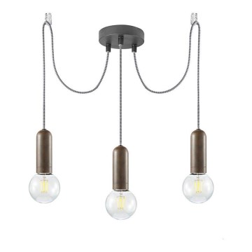 Leuchten Direkt 14776-48 - Pakabinamas sietynas TURN ME 3xE27/60W/230V voras