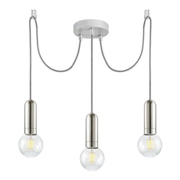 Leuchten Direkt 14776-55 - Pakabinamas sietynas TURN ME 3xE27/60W/230V voras