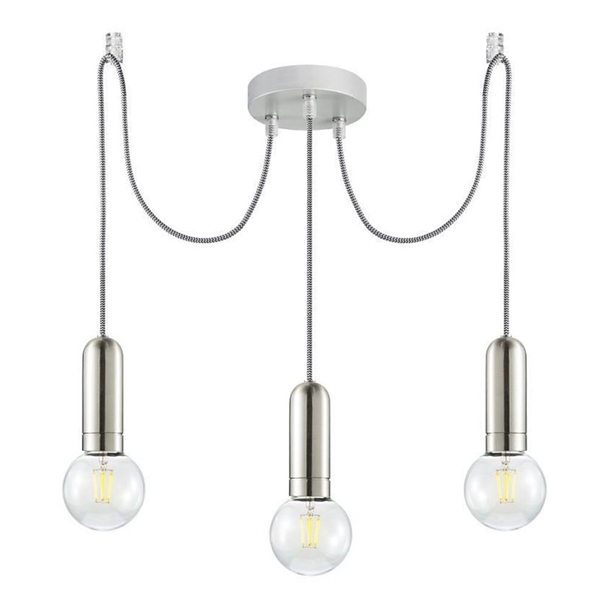 Leuchten Direkt 14776-55 - Pakabinamas sietynas TURN ME 3xE27/60W/230V voras