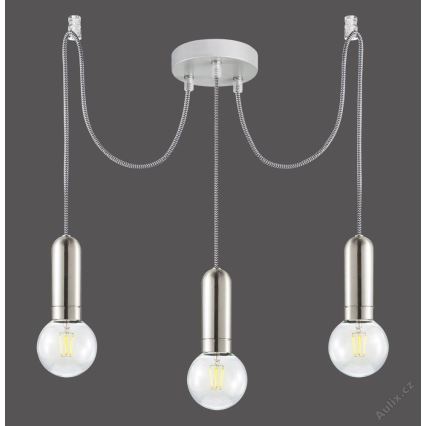 Leuchten Direkt 14776-55 - Pakabinamas sietynas TURN ME 3xE27/60W/230V voras