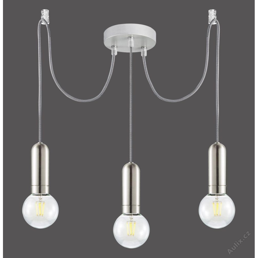 Leuchten Direkt 14776-55 - Pakabinamas sietynas TURN ME 3xE27/60W/230V voras
