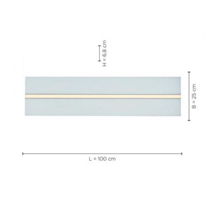 Leuchten Direkt 14854-16 - LED Reguliuojamas lubinis šviestuvas EDGING LED/30W/230V 2700-5000K + valdymo pultas