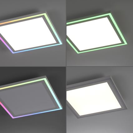 Leuchten Direkt 14900-16 - LED RGB pritemdomas lubinis šviestuvas EDGING LED/24W/230V + nuotolinio valdymo pultas