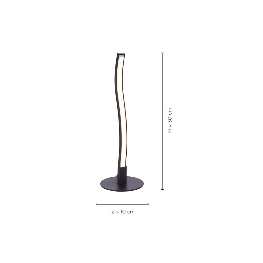 Leuchten Direkt 15128-18 - LED Stalinė lempa WAWE LED/3W/230V juoda