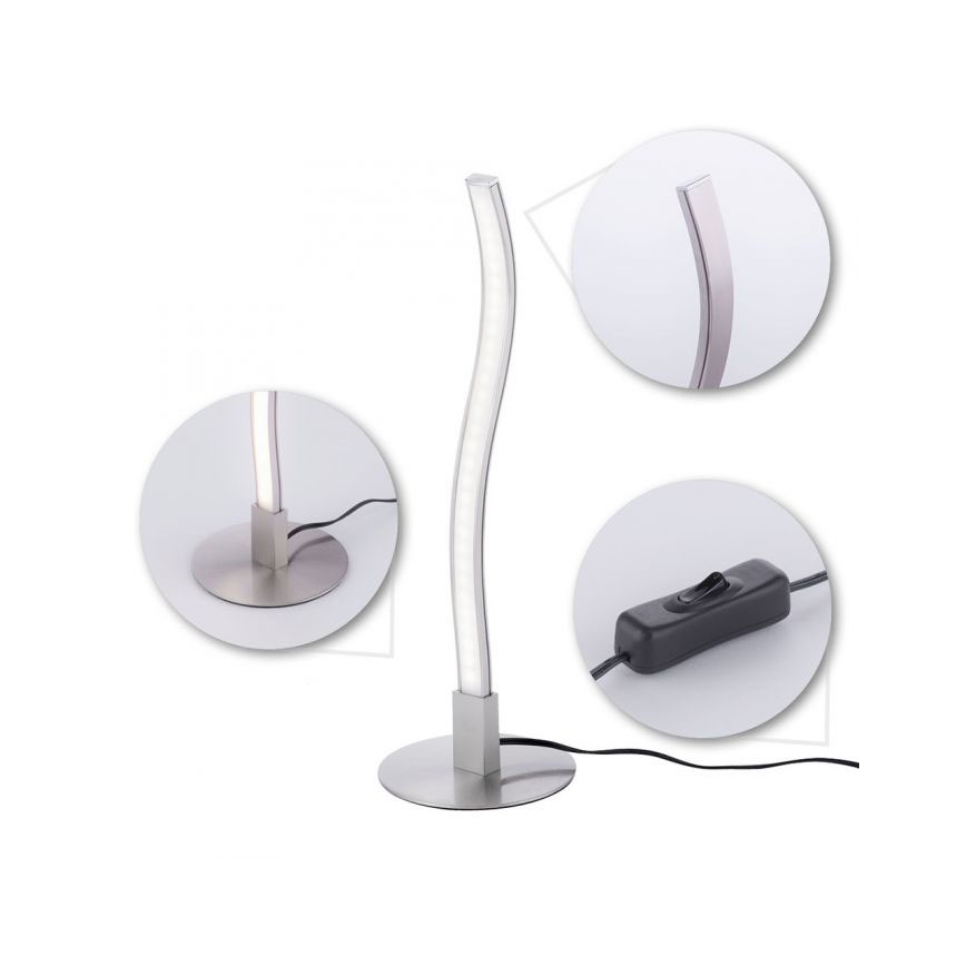 Leuchten Direkt 15128-55 - LED Stalinė lempa WAWE LED/3W/230V matinis chromas
