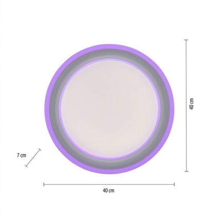 Leuchten Direkt 15152-16 - LED RGBW Reguliuojamas lubinis šviestuvas SPHERIC LED/18W/230V + valdymo pultas