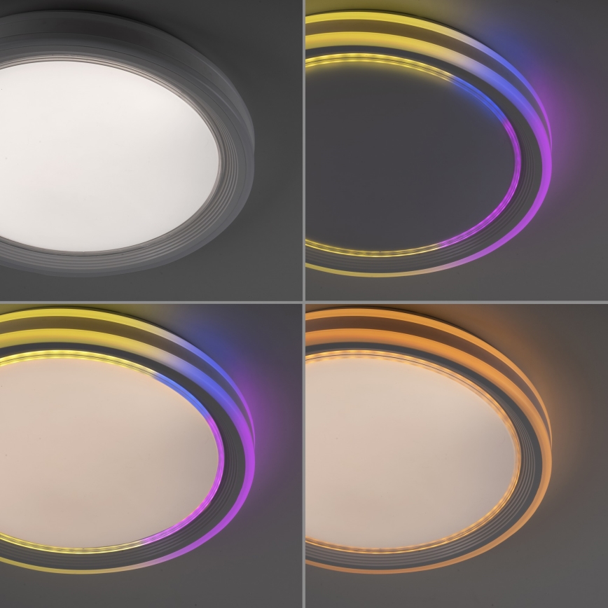 Leuchten Direkt 15154-16-LED RGB Reguliuojamas lubinis šviestuvas  EDGING LED/39W/230V + valdymo pultas