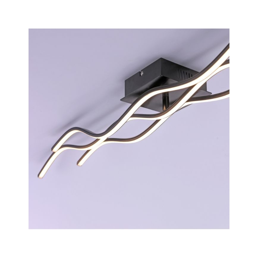 Leuchten Direkt 15167-18-LED Prie lubų montuojama liustra WAWE 2xLED/12,5W/230V+LED/17W juoda