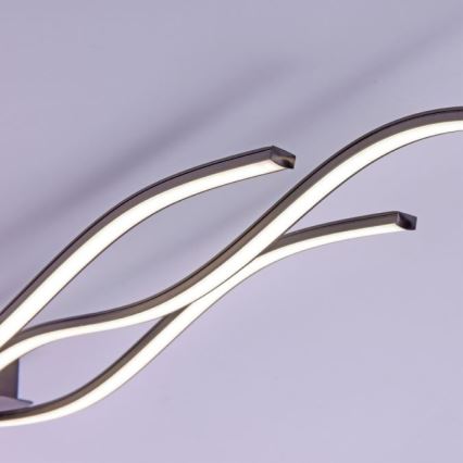 Leuchten Direkt 15167-18-LED Prie lubų montuojama liustra WAWE 2xLED/12,5W/230V+LED/17W juoda