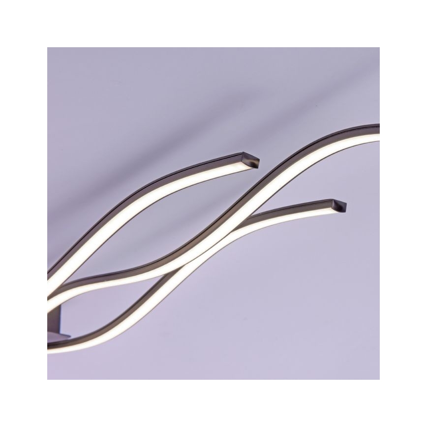 Leuchten Direkt 15167-18-LED Prie lubų montuojama liustra WAWE 2xLED/12,5W/230V+LED/17W juoda