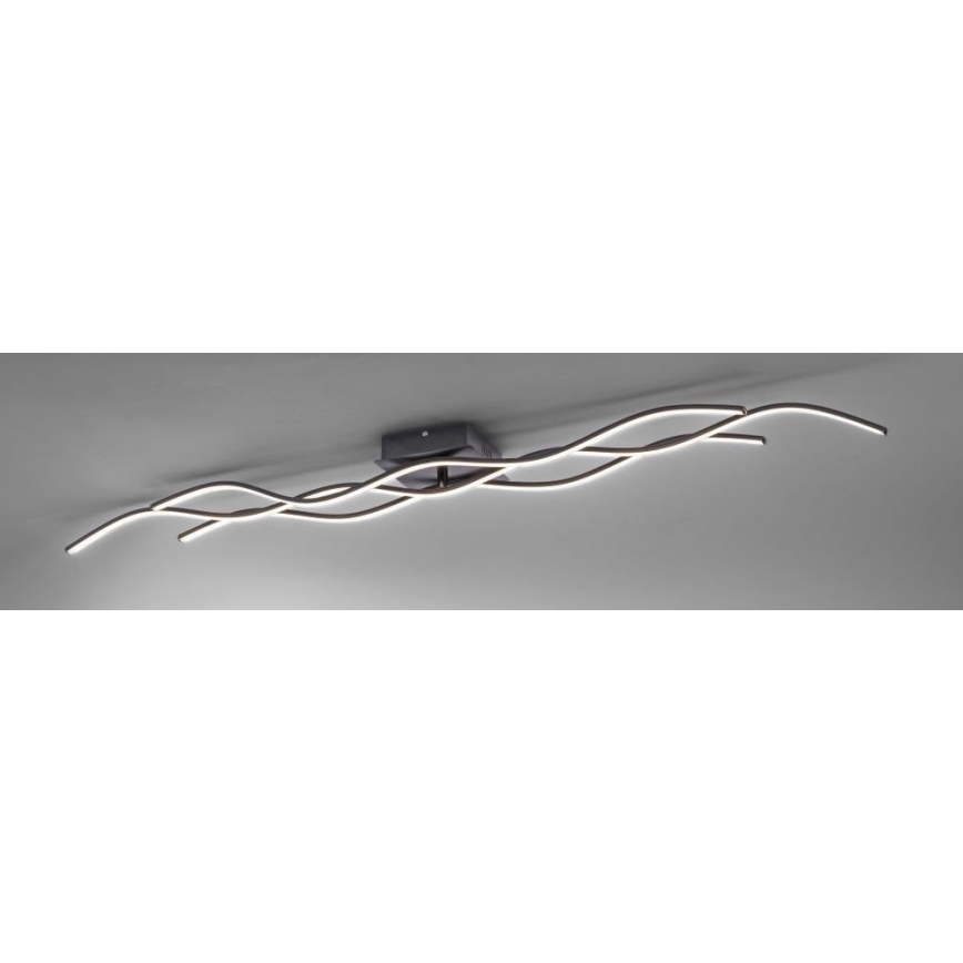 Leuchten Direkt 15167-18-LED Prie lubų montuojama liustra WAWE 2xLED/12,5W/230V+LED/17W juoda