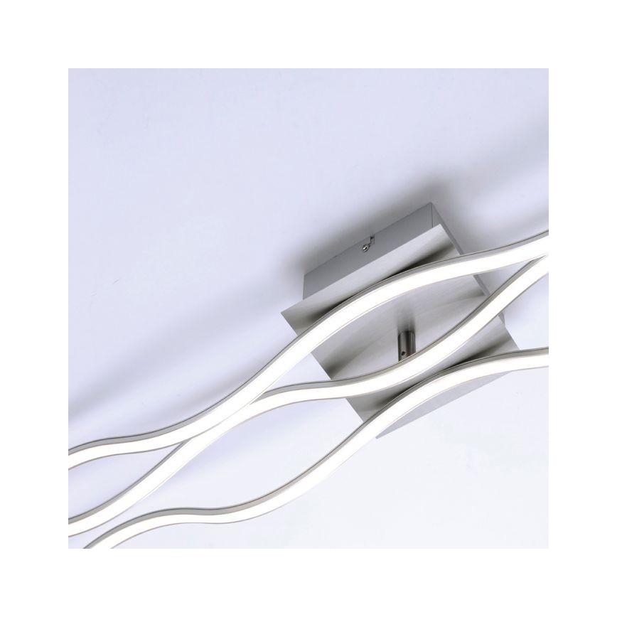 Leuchten Direkt 15167-55 - LED Ant pagrindo montuojamas sietynas WAWE 2xLED/12,5W/230V+1xLED/17W matinis chromas
