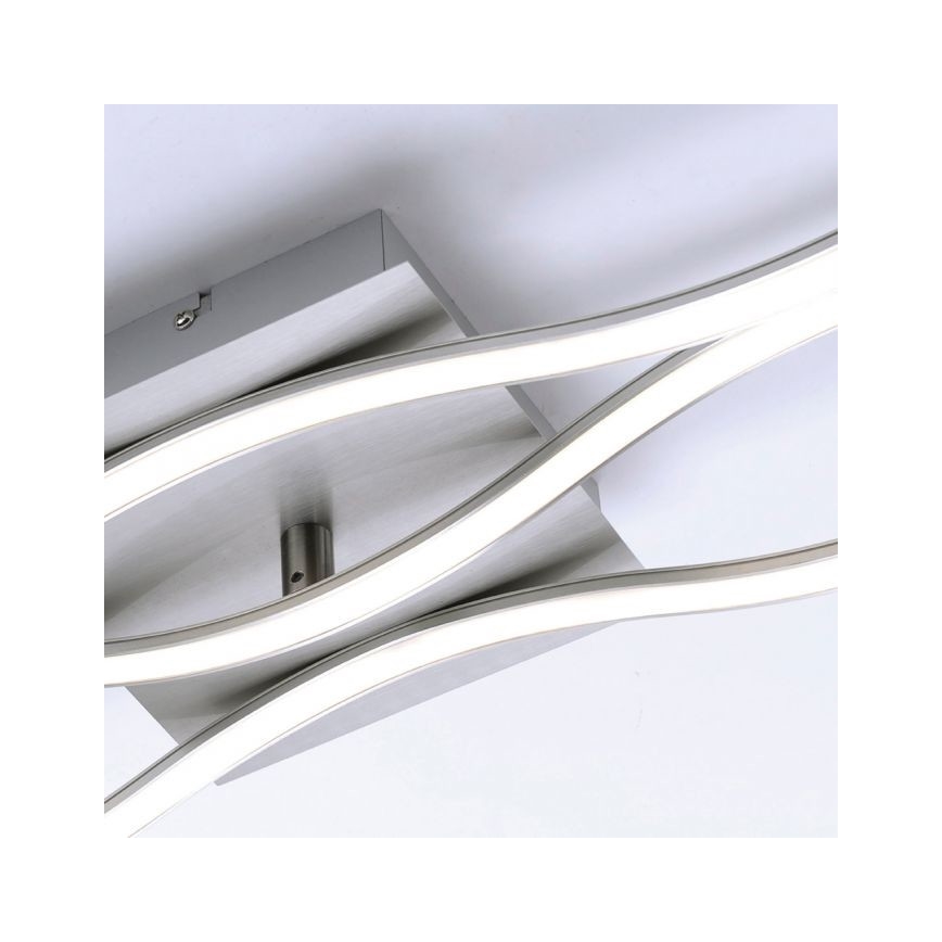 Leuchten Direkt 15167-55 - LED Ant pagrindo montuojamas sietynas WAWE 2xLED/12,5W/230V+1xLED/17W matinis chromas
