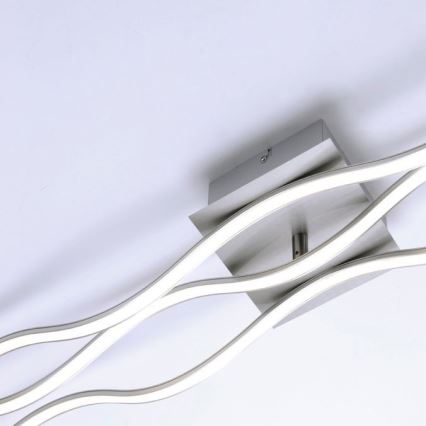 Leuchten Direkt 15167-55 - LED prie lubų montuojama liustra WAWE 2xLED/12,5W/230V+LED/17W matinis chromas