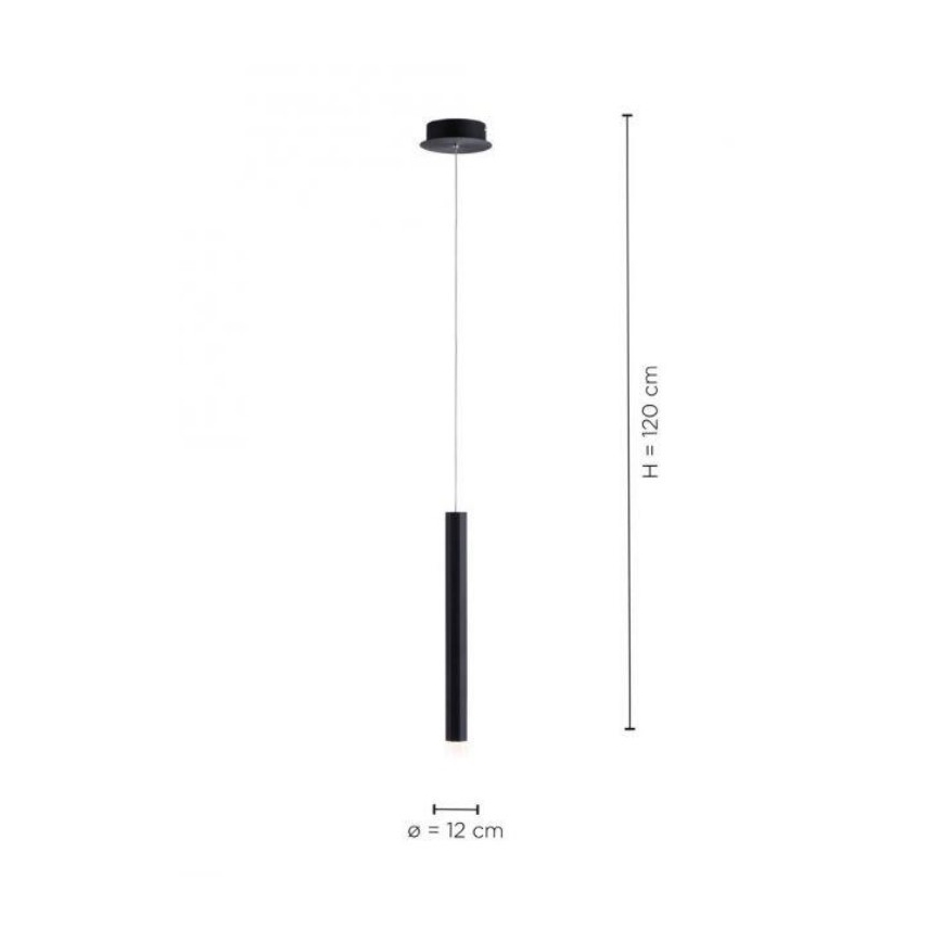 Leuchten Direkt 15202-18 - LED Pakabinamas sietynas BRUNO LED/4,8W/230V juodas