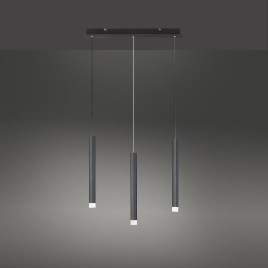 Leuchten Direkt 15203-18 - LED Pakabinamas sietynas 3xLED/4,8W/230V juodas