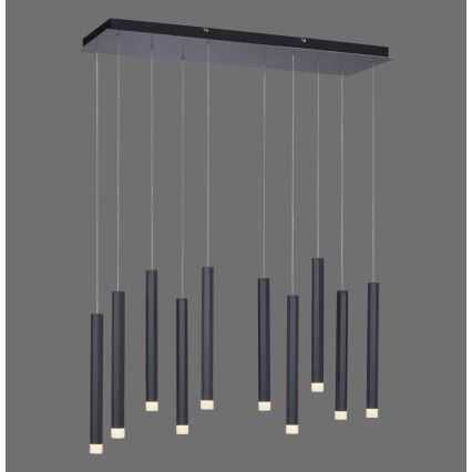 Leuchten Direkt 15206-18 - LED Pakabinamas sietynas 10xLED/4,8W/230V juodas