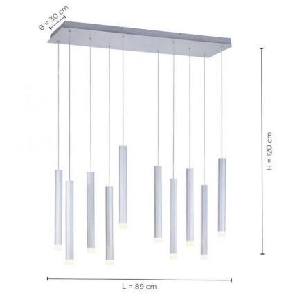 Leuchten Direkt 15206-95 - LED Pakabinamas sietynas BRUNO 10xLED/4,8W/230V