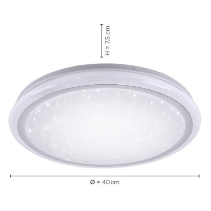 Leuchten Direkt 15220-16 - LED RGB Reguliuojamas lubinis šviestuvas LUISA LED/28W/230V + valdymo pultas