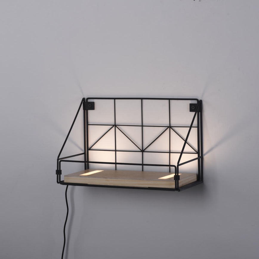 Leuchten Direkt 15276-18 - Shelf su LED apšvietimu BOARD 2xLED/1,75W/230V 30 cm eukaliptas