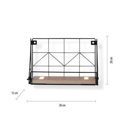 Leuchten Direkt 15276-18 - Shelf su LED apšvietimu BOARD 2xLED/1,75W/230V 30 cm eukaliptas