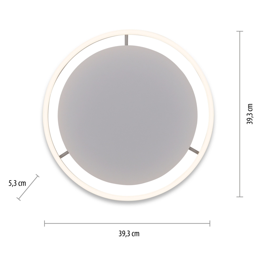 Leuchten Direkt 15391-95 - LED Pritemdomas lubinis šviestuvas RITUS LED/20W/230V matinis chromas