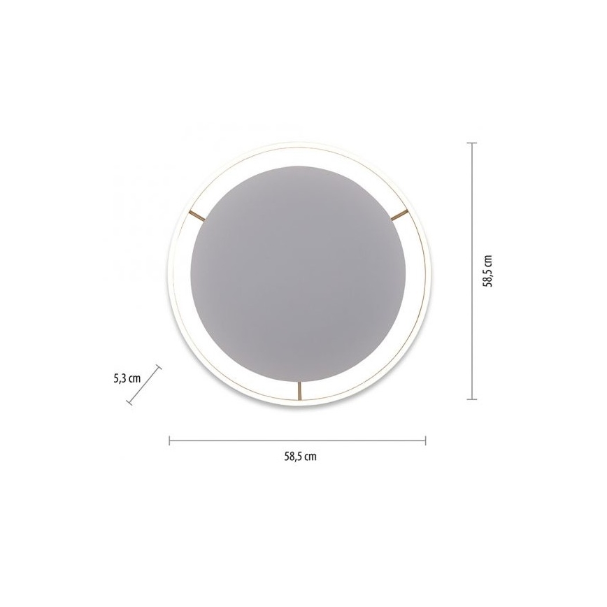 Leuchten Direkt 15392-60 - LED Reguliuojamas lubinis šviestuvas RITUS LED/30W/230V žalvaris