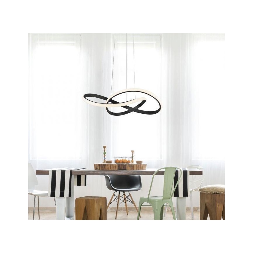 Leuchten Direkt 15402-18-LED Reguliuojamas pakabinamas sietynas MARIA LED/25W/230V juodas