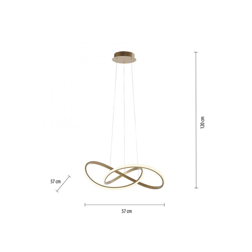 Leuchten Direkt 15402-60 - LED Reguliuojamas pakabinamas sietynas MARIA LED/25W/230V