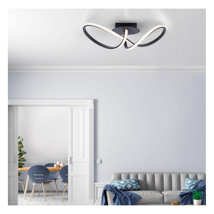 Leuchten Direkt 15403-18 - LED Reguliuojamas ant pagrindo montuojamas sietynas MARIA LED/16W/230V juodas