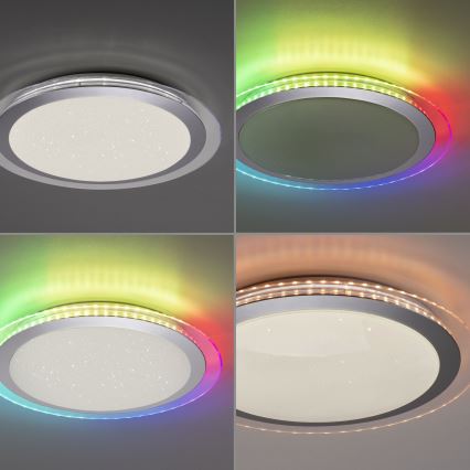 Leuchten Direkt 15411-21- LED RGB Reguliuojamas lubinis šviestuvas CYBA 26W/230V + VP