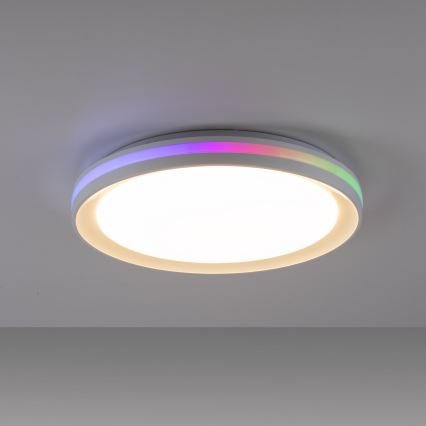 Leuchten Direkt 15544-16 - LED RGB Reguliuojamas lubinis šviestuvas RIBBON LED/15W/230V + Valdymo pultas