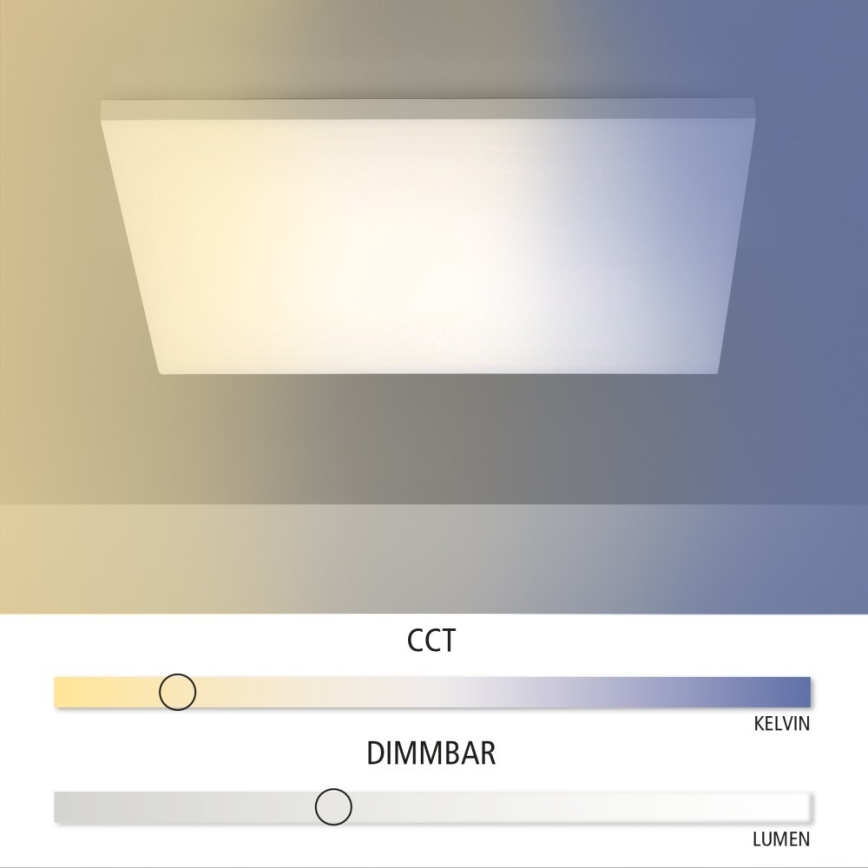 Leuchten Direkt 15552-16 - LED Reguliuojamas lubinis šviestuvas CANVAS LED/40W/230V 2700-5000K + valdymo pultas