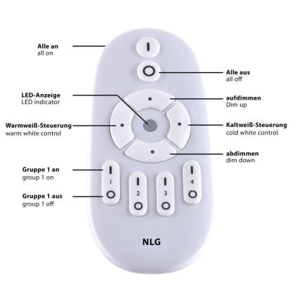 Leuchten Direkt 15571-16 - LED Reguliuojamas lubinis šviestuvas FLAT LED/23,5W/230V 2700-5000K + valdymo pultas