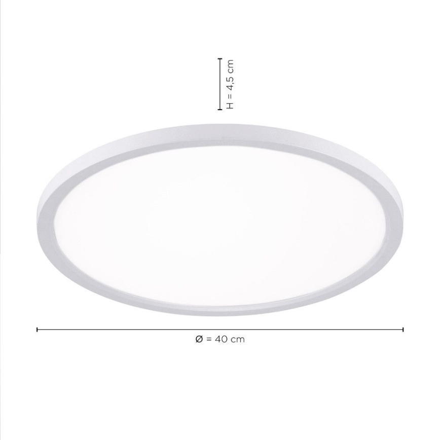 Leuchten Direkt 15571-16 - LED Reguliuojamas lubinis šviestuvas FLAT LED/23,5W/230V 2700-5000K + valdymo pultas