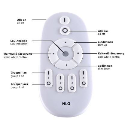 Leuchten Direkt 15571-18 - LED Reguliuojamas lubinis šviestuvas FLAT LED/23,5W/230V 2700-5000K + valdymo pultas