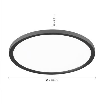 Leuchten Direkt 15571-18 - LED Reguliuojamas lubinis šviestuvas FLAT LED/23,5W/230V 2700-5000K + valdymo pultas