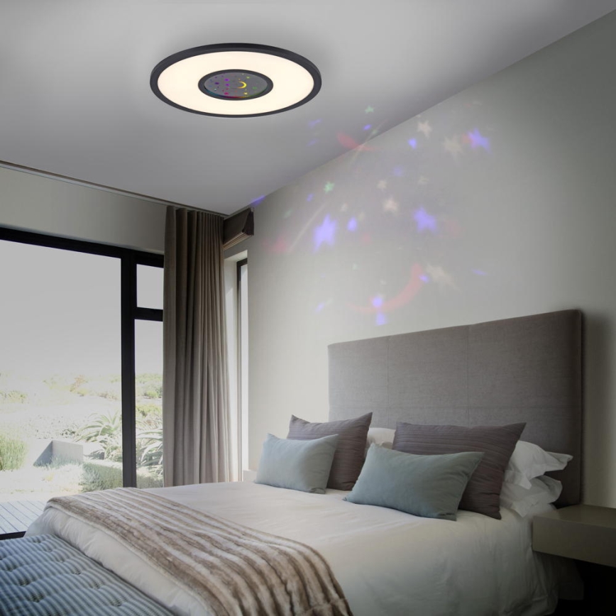 Leuchten Direkt 15572-18 - LED RGBW Reguliuojamas lubinis šviestuvas ASTRO LED/17,5W/230V 2700-5000K + valdymo pultas