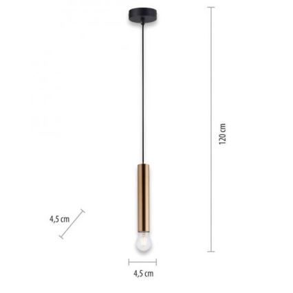 Leuchten Direkt 15617-60 - Pakabinamas sietynas BRUNA 1xE27/60W/230V žalvaris