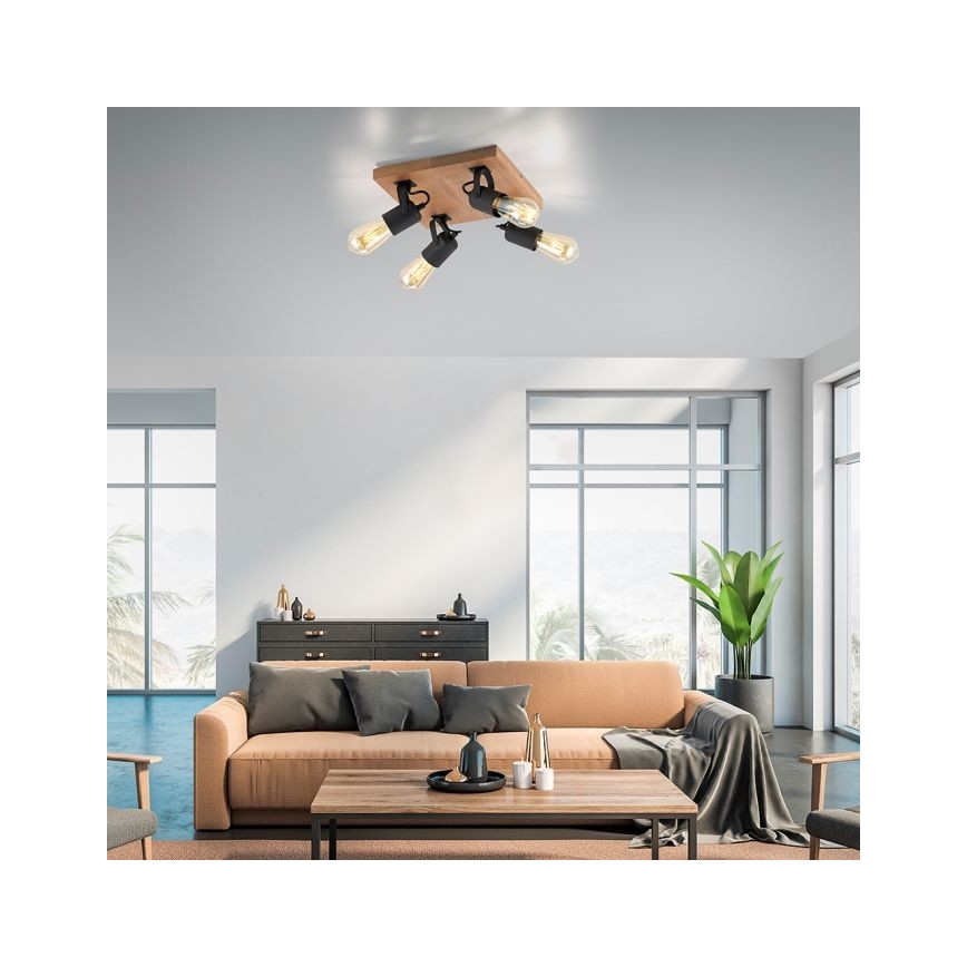 Leuchten Direkt 15634-18 - Akcentinis apšvietimas CANOP 4xE27/60W/230V akacija